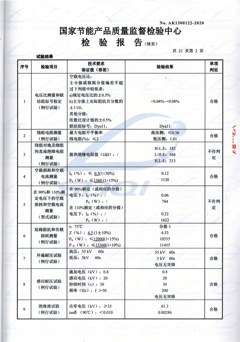 高低压试验报告-S11-1250武城武城武城油浸式变压器-2.jpg